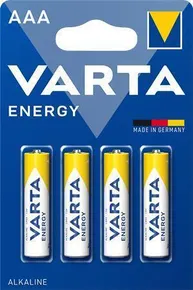 Batéria, AAA (mikrotužková), 4 ks v balení, VARTA Energy
